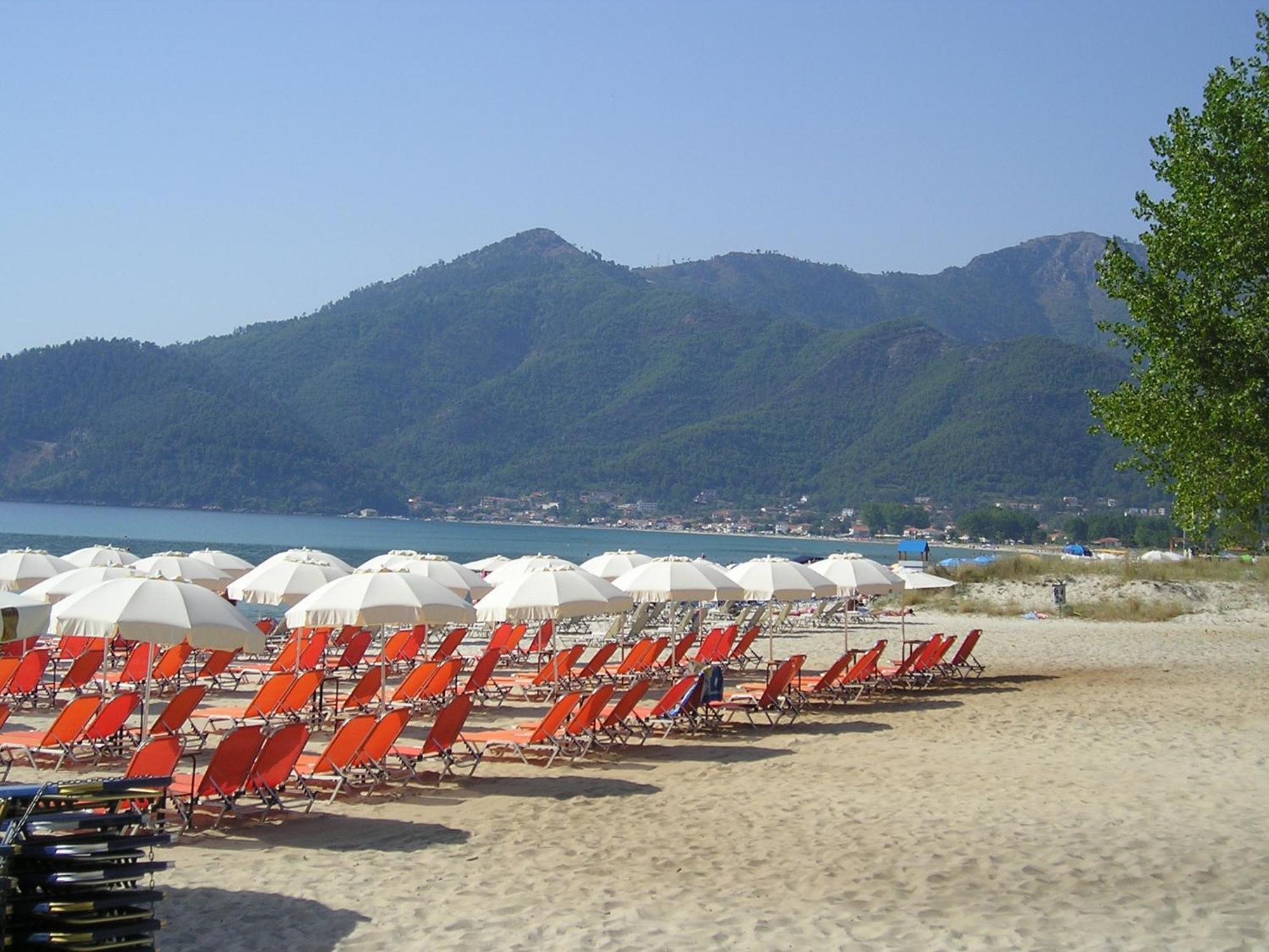 Golden Beach Inn Chrysi Ammoudia ภายนอก รูปภาพ